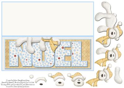 Noel Polar Bear Over the Edge Dl Card