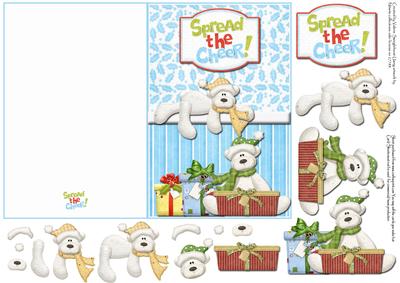 Polar Bears with Presents C6 Quick Card
