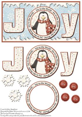 Joy to the World Penguin Dl Card Front