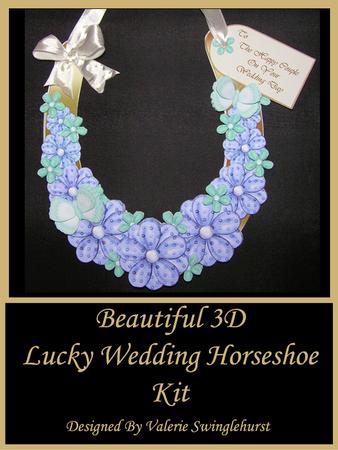 Beautiful Purple/mint 3D Decoupage Lucky Wedding Horseshoe