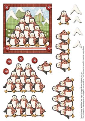 Penguins and Christmas Trees Quick Card Front