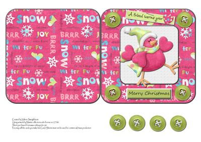 A Friend Warms Your Heart Christmas Quick Cut and Fold Card