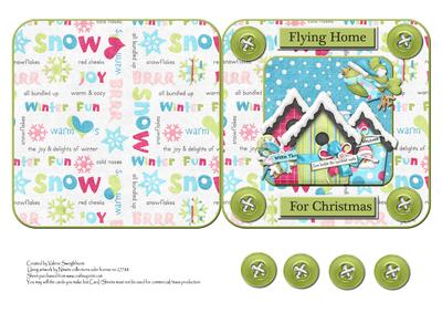 Flying Home for Christmas Quick Cut and Fold Card