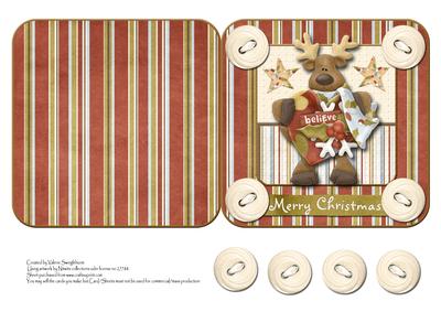 Believe in Christmas Reindeer Quick Cut and Fold Card