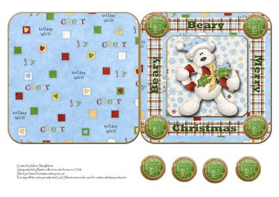 Beary Beary Merry Christmas Quick Cut and Fold Card