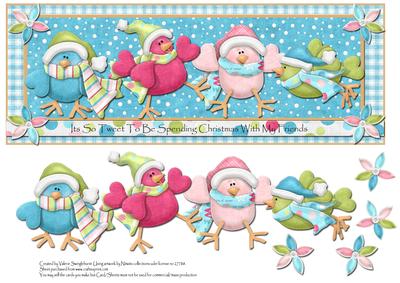 Its So Tweet to Spend Christmas with Friends Dl Card Front