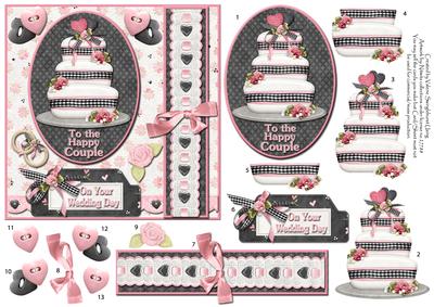 To the Happy Couple Wedding Cake Card Front