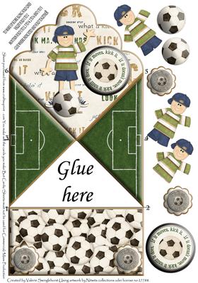 Football Kid Scallop Top Spring Card