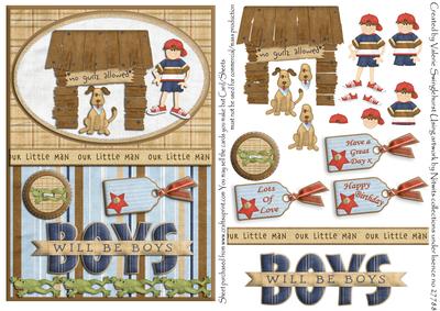 Boys Will Be Boys Card Front for Various Occasions