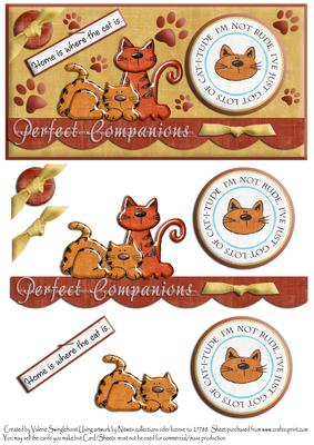 Perfect Companions Dl Card Front with Decoupage