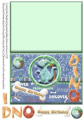 Prehistoric Dino Birthday Card