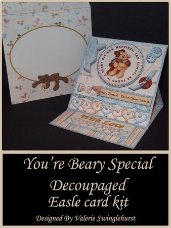 You're Beary Special Decoupaged Easle Card Kit