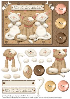 Cats and Buttons You're the Cats Whiskers Card Front