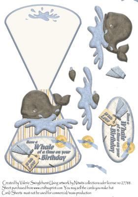 Have a Whale of a Birthday Wobble Card