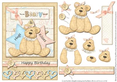 Hugs Kisses Beary Happy Birthday