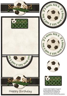 Soccer Star No Hole Over the Edge Card