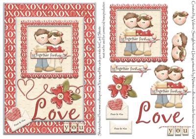 Together Forever Love You Valentine Card Front