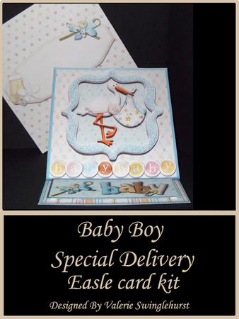 Baby Boy Special Delivery Easel Card Kit