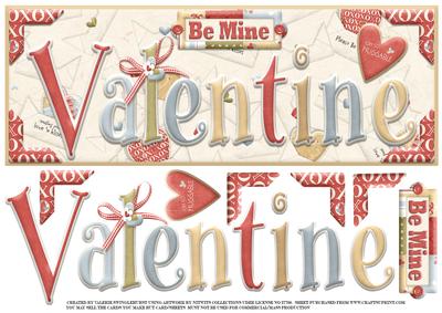 Be Mine Valentine Large Dl Card Front