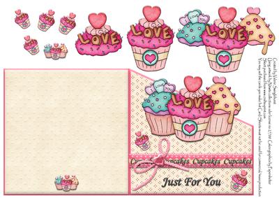 Lovecakes Just for You Over the Edge Angled Top Card