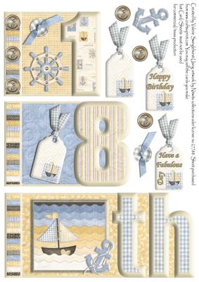 Male 18th Birthday Number Book Sailing