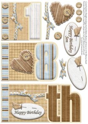 Male 18th Birthday Number Book Son