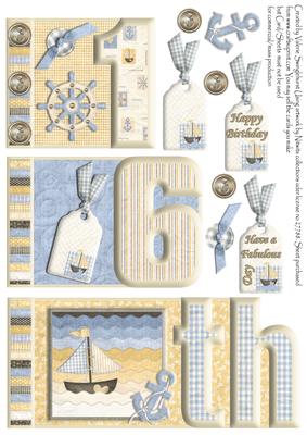 Male 16th Birthday Number Book Sailing Theme