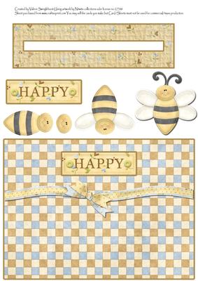 Happy Bumble Penny Slider Card