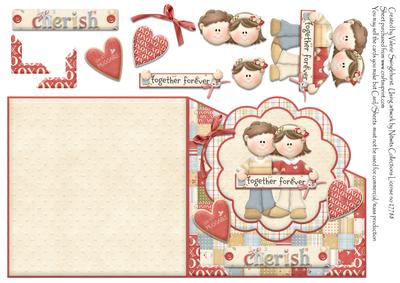 Cherish Together Forever Diagonal Over the Edge Valentine