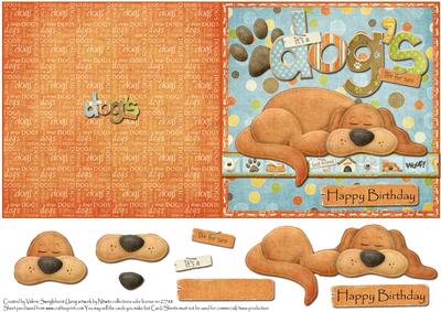 Its a Dog's Life for Sure Birthday Quick Card