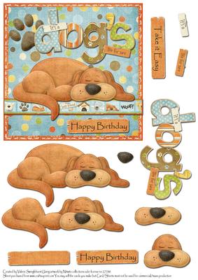 Its a Dog's Life for Sure Birthday Square Card Front