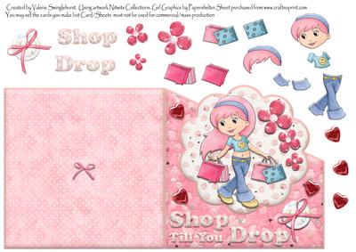 Shop Till You Drop Diagonal Over the Edge Card Pink