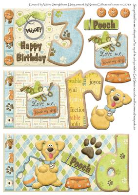 Love Me Love My Dog 3rd Birthday Number Book