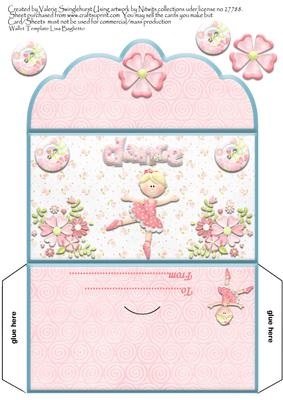Sweet Ballerina Girls Money Wallet