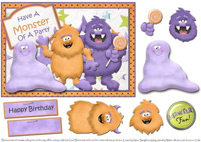 Have a Monster of a Party Birthday Card Front