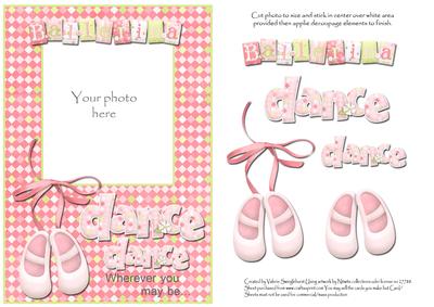 Dance Dance Wherever You May Be Ballerina Photo Card Front