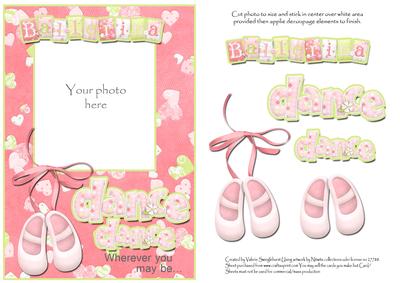 Ballerina Dance Dance Wherever You May Be Photo Card Front