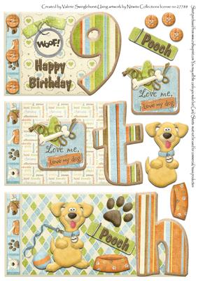 Love Me Love My Dog Number Book for a 9th Birthday