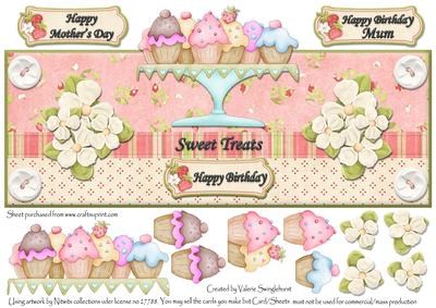 Sweet Treats for Mother's Day Dl Over the Edge Card Front