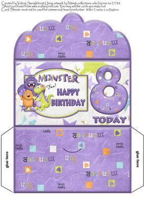 Monster Money Wallet for a 8 Today Childs Birthday