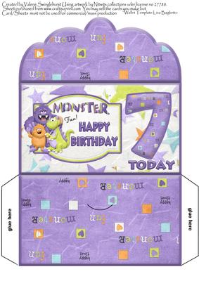 Monster Money Wallet for a 7 Today Childs Birthday
