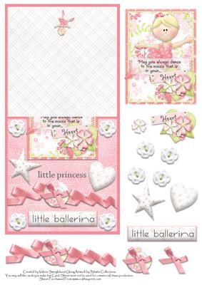 Little Princess Little Ballerina No Hole Over the Edge Card