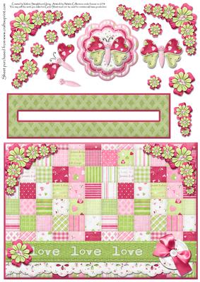 Butterfly & Flowers Penny Slider