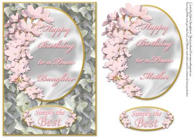 Simply the Best Daughter/mothers Birthday Pink