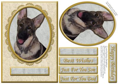 German Shepherd Various Occasion Card Front
