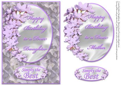 Simply the Best Daughter/mothers Birthday Purple