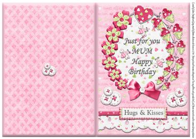 Just for You Mum Pretty Pink Quick Card