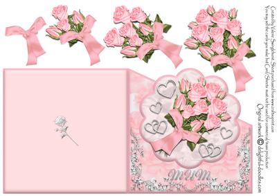 Rose Bouquet for Mum with Silver Embelishments