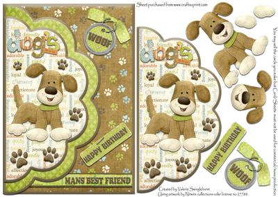 Double Scallop Envelope Card Front Mans Best Friend