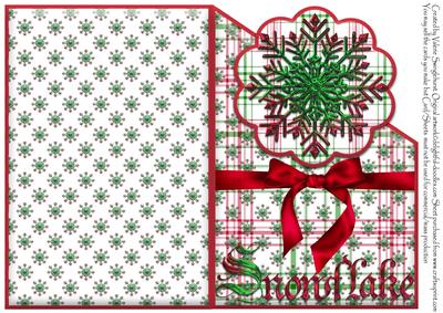 Snowflake Quick Cut and Fold Over the Edge Card